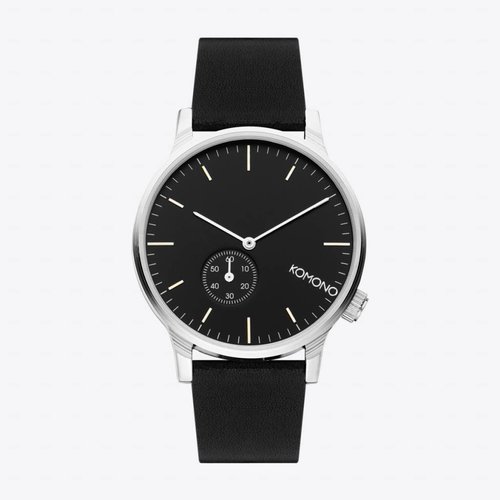 Komono Winston Subs Black Silver Horloge Komono Winston Subs Black Silver Horloge