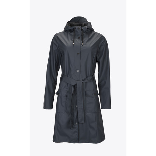 Rains Curve Jacket Blue Regenjas Rains Curve Jacket Blue Regenjas