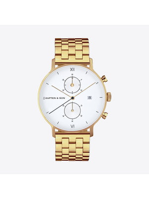 Kapten and Son Chrono Gold Steel Horloge