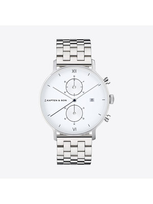 Kapten and Son Chrono Silver Steel Montre