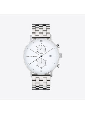 Kapten and Son Chrono Small Silver Steel Klocka