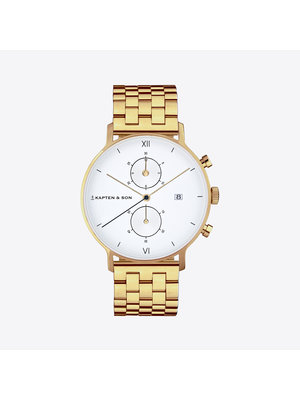 Kapten and Son Chrono Small Gold Steel Orologio