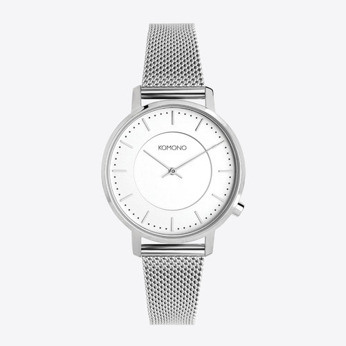 Komono Harlow Silver Mesh Horloge Komono Harlow Silver Mesh Horloge