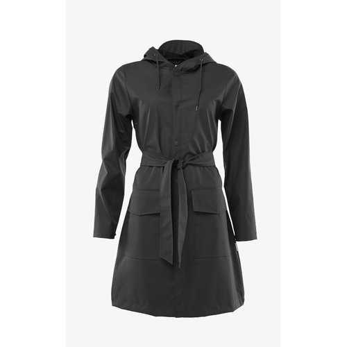 Rains Belt Jacket Black Raincoat Rains Belt Jacket Black Raincoat