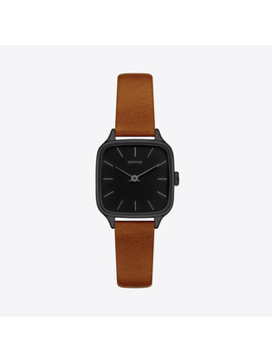 Komono Kate Black Cognac Montre