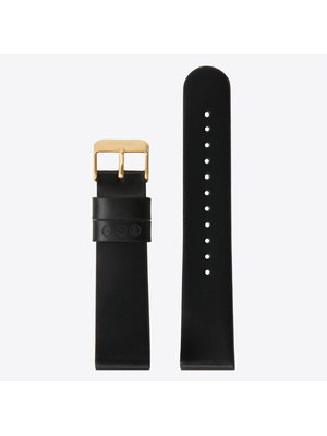 Komono Komono Leather Watch Strap 20 Black Gold