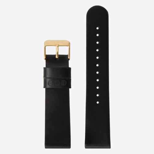 Komono Komono Läder Klockarmband 20 Black Gold