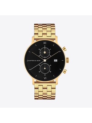 Kapten and Son Chrono Gold Black Steel Klocka