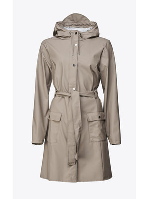 Rains Curve Jacket Taupe Regenmantel Thunderkraft