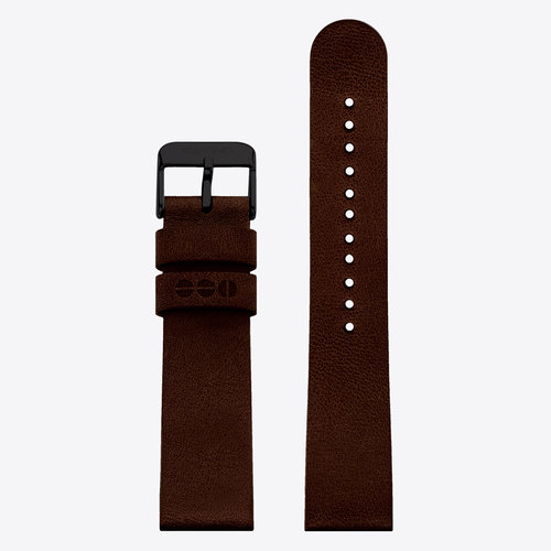 Komono Komono Leren Horlogeband 20 Chocolate Black Komono Komono Leren Horlogeband 20 Chocolate Black