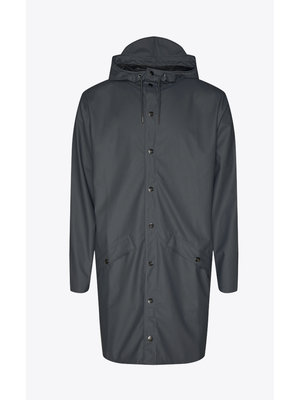 Rains Long Jacket Slate Impermeabile