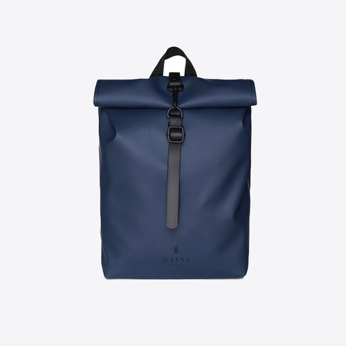 Rains Rolltop Mini Blue Rugzak Rains Rolltop Mini Blue Rugzak
