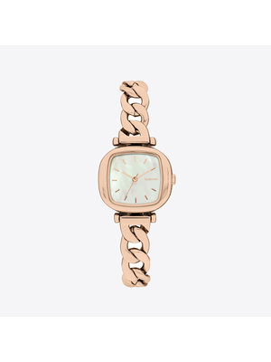 Komono Moneypenny Revolt Rose Gold White Montre