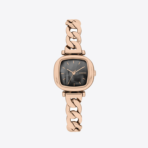 Komono Moneypenny Revolt Rose Gold Black Uhr