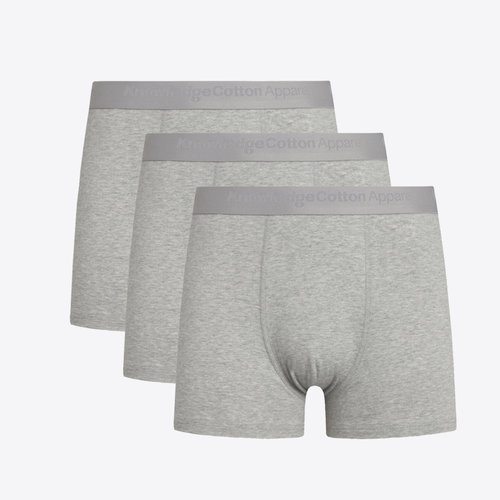 Knowledge Cotton Maple 3-Pack Grey Onderbroeken