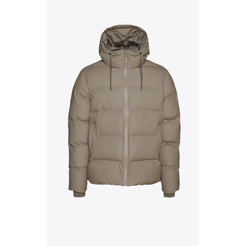 Rains Puffer Jacket Taupe Jas Rains Puffer Jacket Taupe Jas