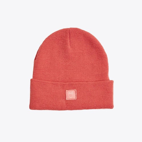 Knowledge Cotton Leaf Milano Stitch Beanie Spiced Coral Hue