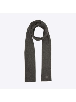 Knowledge Cotton Juniper Organic Wool Scarf Dark Grey Melange Halsduk