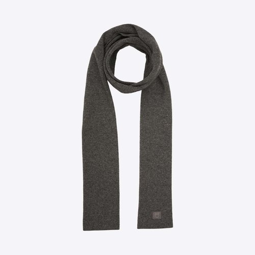 Knowledge Cotton Juniper Organic Wool Scarf Dark Grey Melange