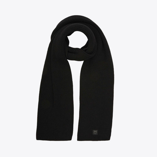 Knowledge Cotton Juniper Ribbing Scarf Black Jet Sjaal Knowledge Cotton Juniper Ribbing Scarf Black Jet Sjaal