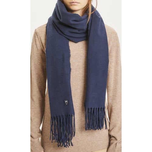 Knowledge Cotton Madeline Woven Scarf Total Eclipse Sjaal