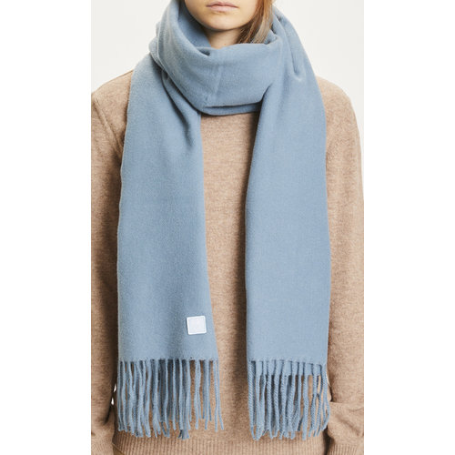 Knowledge Cotton Madeline Woven Scarf Blue Fog Knowledge Cotton Madeline Woven Scarf Blue Fog