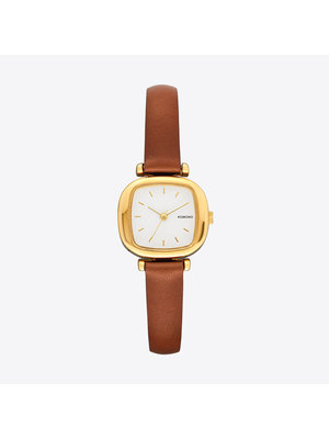 Komono Moneypenny Gold Tan Horloge