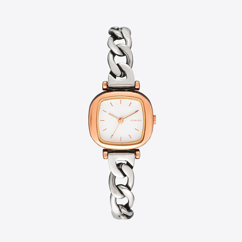 Komono Moneypenny Revolt Rose Gold Silver Mix Uhr