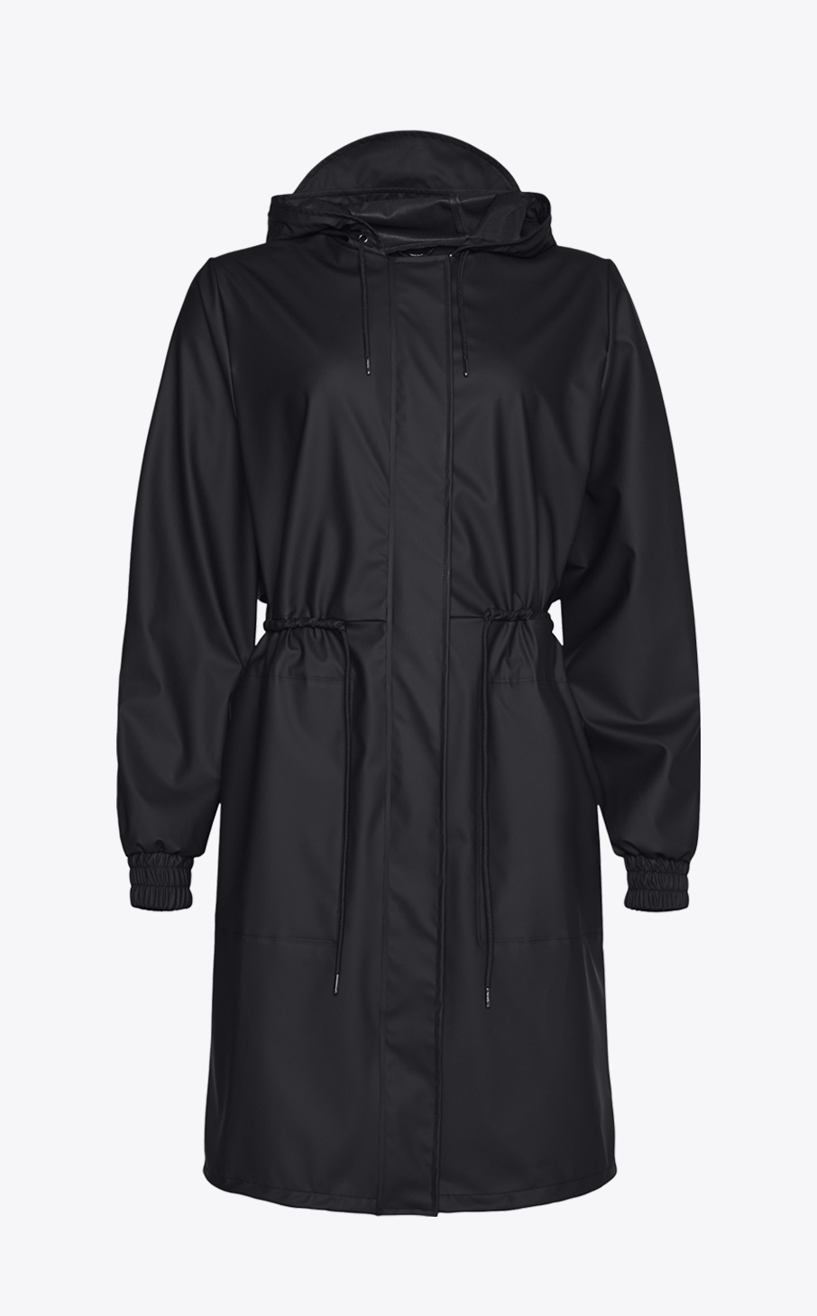 Rains String Parka Black Raincoat - FREE 24h delivery!* - Thunderkraft