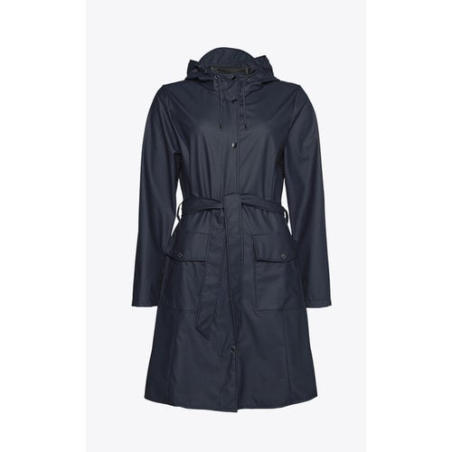 Rains Curve Jacket Navy Regenjas