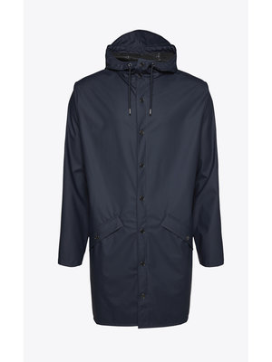 Rains Long Jacket Navy Impermeabile