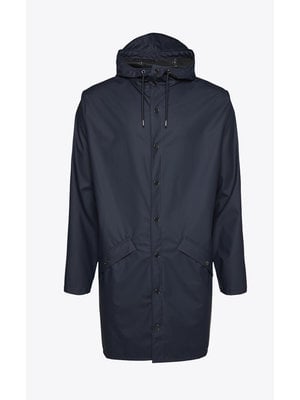 Rains Long Jacket Navy Regnjakke