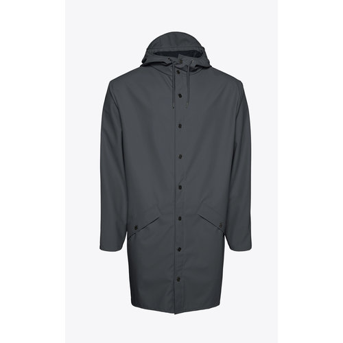 Rains Long Jacket Slate Raincoat