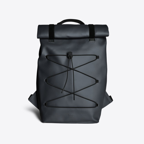 Rains Velcro Rolltop Backpack Slate Rugzak Rains Velcro Rolltop Backpack Slate Rugzak