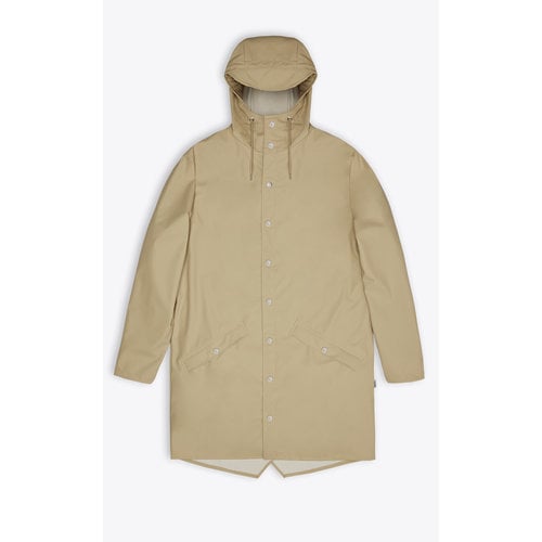 Rains Long Jacket Sand Regnjakke