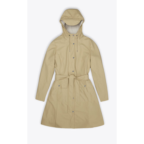 Rains Curve Jacket Sand Regenjas