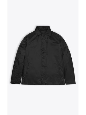 Rains Fuse Overshirt Black Frakke