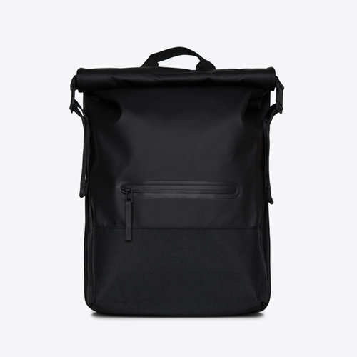 Rains Trail Rolltop Backpack Black Rugzak Rains Trail Rolltop Backpack Black Rugzak