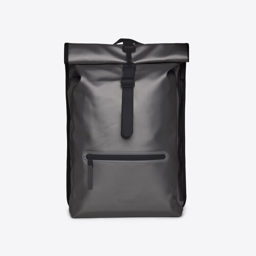 Rains Rolltop Rucksack Metallic Grey Rains Rolltop Rucksack Metallic Grey