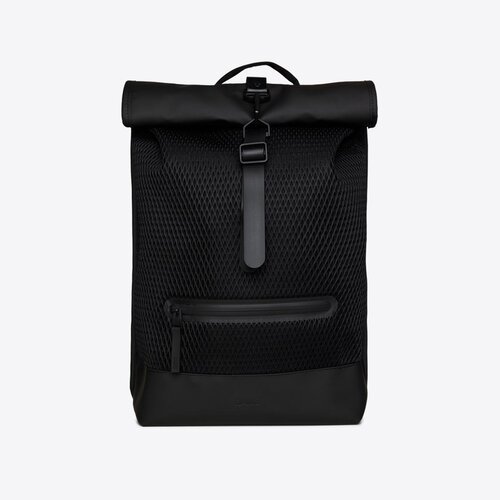 Rains Rolltop Rucksack Mesh Black Rains Rolltop Rucksack Mesh Black