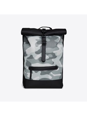 Rains Rolltop Rucksack Mesh Camo Rucksack