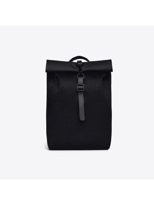 Rains Rolltop Rucksack Mesh Mini Black Sac à dos