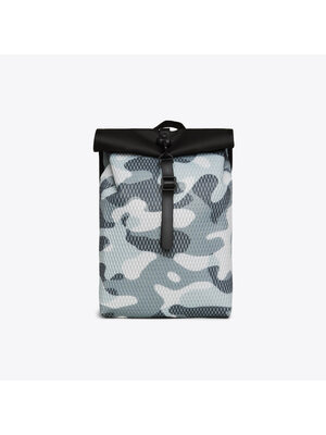 Rains Rolltop Rucksack Mesh Mini Camo Backpack