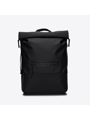 Rains Trail Rolltop Backpack Black Rucksack