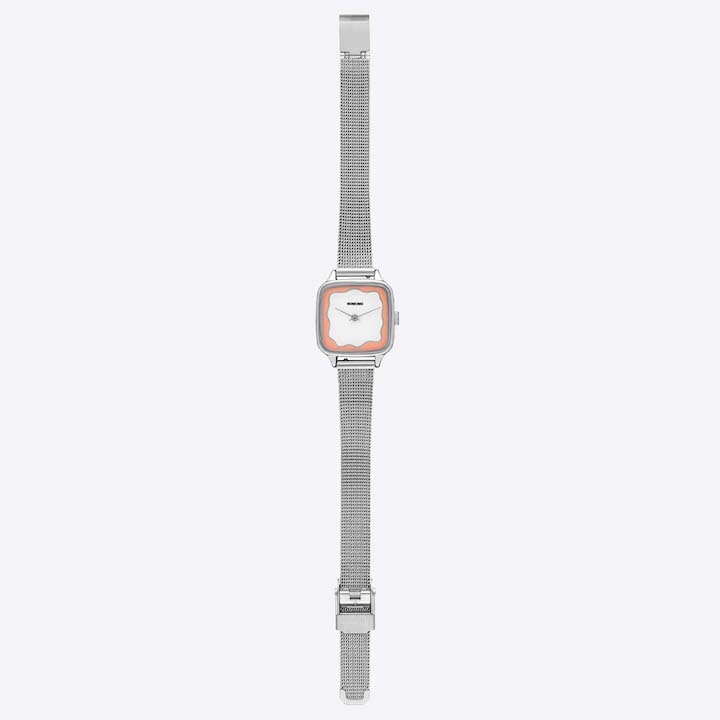 Komono Kate Wave Royale Silver Blush Watch - FREE 24h delivery