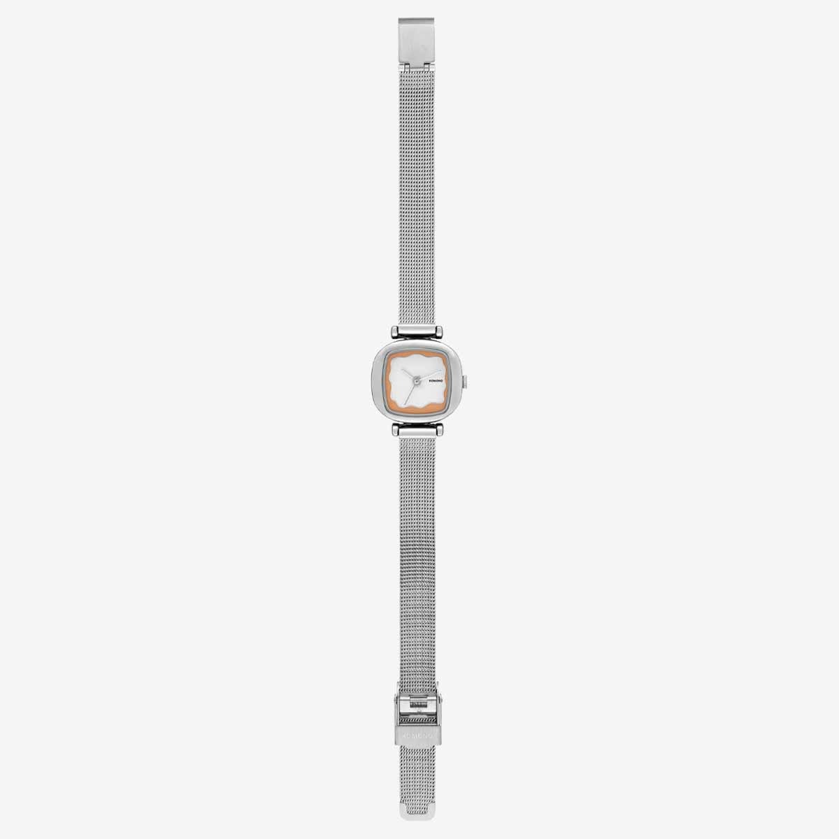 Komono Moneypenny Wave Royale Silver Blush Horloge - GRATIS 24h