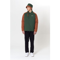 The Wave Leather Brown Green Manteau