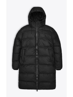 Rains Alta Long Puffer Jacket Black Cappotto