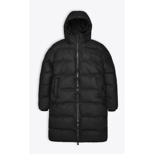 Rains Alta Long Puffer Jacket Black Mantel