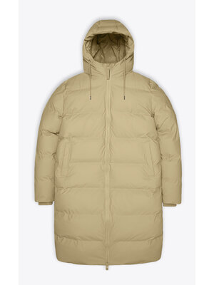 Rains Alta Long Puffer Jacket Sand Cappotto